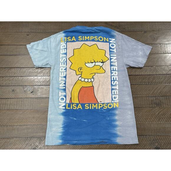 The Simpsons T-Shirt Tie Dye Lisa Simpson Blue Unisex- Urban Outfitters - Size S - Picture 4 of 6